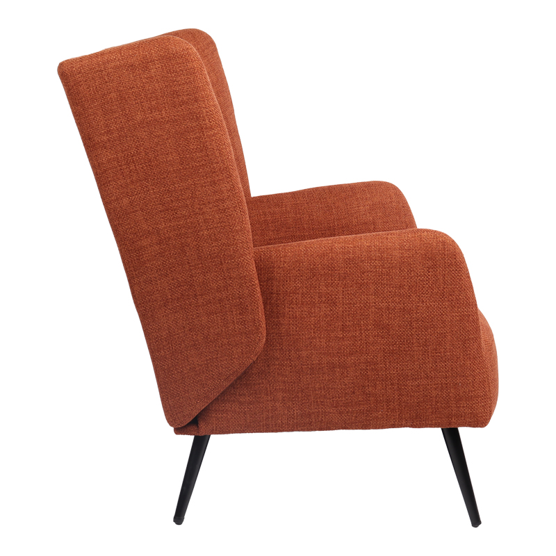 Πολυθρόνα Mareta pakoworld terracotta ύφασμα με πόδι σε μαύρη απόχρωση 83x80x99εκ Πολυθρόνα Mareta pakoworld terracotta ύφασμα με πόδι σε μαύρη απόχρωση 83x80x99εκ