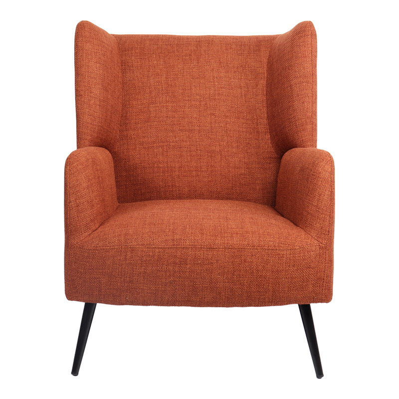 Πολυθρόνα Mareta pakoworld terracotta ύφασμα με πόδι σε μαύρη απόχρωση 83x80x99εκ Πολυθρόνα Mareta pakoworld terracotta ύφασμα με πόδι σε μαύρη απόχρωση 83x80x99εκ
