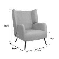 Πολυθρόνα Mareta pakoworld terracotta ύφασμα με πόδι σε μαύρη απόχρωση 83x80x99εκ Πολυθρόνα Mareta pakoworld terracotta ύφασμα με πόδι σε μαύρη απόχρωση 83x80x99εκ