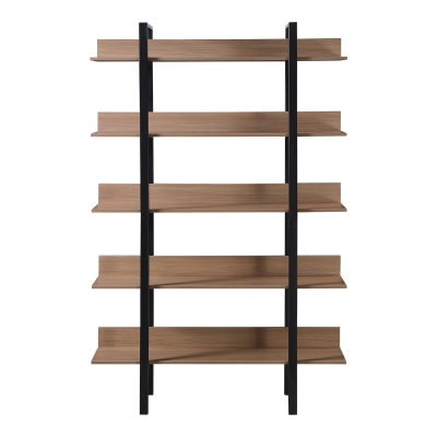 Βιβλιοθήκη Boderta pakoworld σε sonoma-μαύρη απόχρωση 120x30x190εκ Βιβλιοθήκη Boderta pakoworld σε sonoma-μαύρη απόχρωση 120x30x190εκ