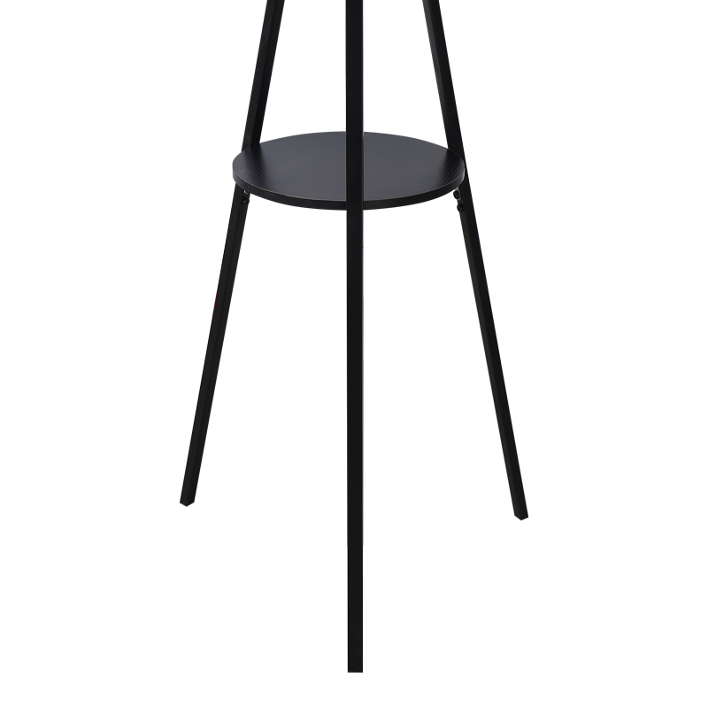 Καλόγερος Denner pakoworld μέταλλο σε μαύρη απόχρωση 48.5x48.5x180εκ