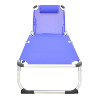 Ξαπλώστρα παραλίας Fevepe pakoworld βαρέως τύπου αλουμίνιο-textilene σε μπλε απόχρωση 58.5x185x29.5εκ Ξαπλώστρα παραλίας Fevepe pakoworld βαρέως τύπου αλουμίνιο-textilene σε μπλε απόχρωση 58.5x185x29.5εκ