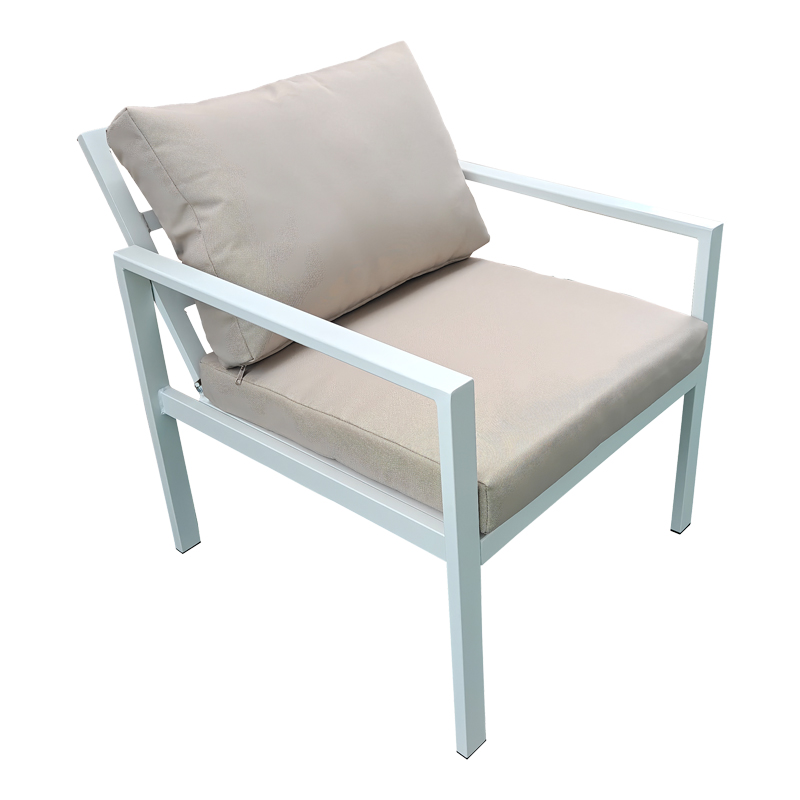 Σαλόνι Gardenly pakoworld σετ 4τμχ αλουμίνιο σε λευκή απόχρωση με μπεζ μαξιλάρια Σαλόνι Gardenly pakoworld σετ 4τμχ αλουμίνιο σε λευκή απόχρωση με μπεζ μαξιλάρια