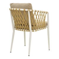 Πολυθρόνα Peluxe pakoworld αλουμίνιο λευκό-pe σχοινί φυσικό-μαξιλάρια μπεζ 54x62x84εκ Πολυθρόνα Peluxe pakoworld αλουμίνιο λευκό-pe σχοινί φυσικό-μαξιλάρια μπεζ 54x62x84εκ