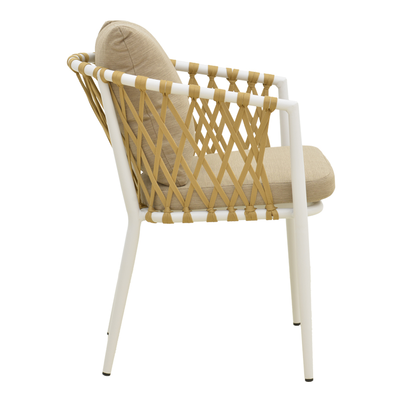 Πολυθρόνα Peluxe pakoworld αλουμίνιο λευκό-pe σχοινί φυσικό-μαξιλάρια μπεζ 54x62x84εκ Πολυθρόνα Peluxe pakoworld αλουμίνιο λευκό-pe σχοινί φυσικό-μαξιλάρια μπεζ 54x62x84εκ