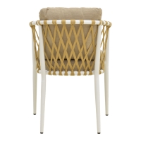 Πολυθρόνα Peluxe pakoworld αλουμίνιο λευκό-pe σχοινί φυσικό-μαξιλάρια μπεζ 54x62x84εκ Πολυθρόνα Peluxe pakoworld αλουμίνιο λευκό-pe σχοινί φυσικό-μαξιλάρια μπεζ 54x62x84εκ