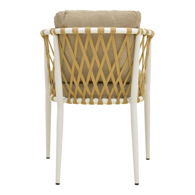 Πολυθρόνα Peluxe pakoworld αλουμίνιο λευκό-pe σχοινί φυσικό-μαξιλάρια μπεζ 54x62x84εκ Πολυθρόνα Peluxe pakoworld αλουμίνιο λευκό-pe σχοινί φυσικό-μαξιλάρια μπεζ 54x62x84εκ