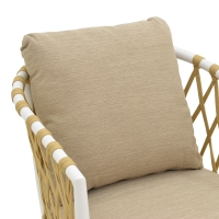 Πολυθρόνα Peluxe pakoworld αλουμίνιο λευκό-pe σχοινί φυσικό-μαξιλάρια μπεζ 54x62x84εκ Πολυθρόνα Peluxe pakoworld αλουμίνιο λευκό-pe σχοινί φυσικό-μαξιλάρια μπεζ 54x62x84εκ