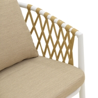 Πολυθρόνα Peluxe pakoworld αλουμίνιο λευκό-pe σχοινί φυσικό-μαξιλάρια μπεζ 54x62x84εκ Πολυθρόνα Peluxe pakoworld αλουμίνιο λευκό-pe σχοινί φυσικό-μαξιλάρια μπεζ 54x62x84εκ