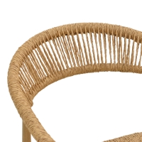 Πολυθρόνα Rayana pakoworld στοιβαζόμενη αλουμίνιο - pe rattan σε φυσική απόχρωση 56x61,5x77,5εκ