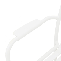 Πολυθρόνα Vista pakoworld στοιβαζόμενη αλουμίνιο σε λευκή απόχρωση 62x60x84εκ