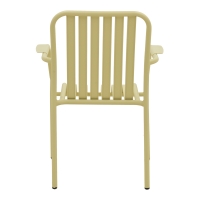 Πολυθρόνα Vista pakoworld στοιβαζόμενη αλουμίνιο σε μπεζ απόχρωση 62x60x84εκ