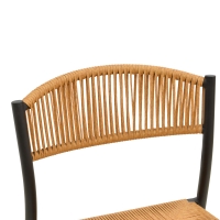 Καρέκλα Cura pakoworld στοιβαζόμενη αλουμίνιο σε μαύρη -pe rattan σε φυσική απόχρωση 53x59x78εκ Καρέκλα Cura pakoworld στοιβαζόμενη αλουμίνιο σε μαύρη -pe rattan σε φυσική απόχρωση 53x59x78εκ