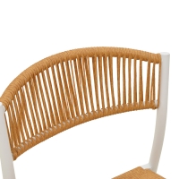 Καρέκλα Cura pakoworld στοιβαζόμενη αλουμίνιο σε λευκή -pe rattan σε φυσική απόχρωση 53x59x78εκ Καρέκλα Cura pakoworld στοιβαζόμενη αλουμίνιο σε λευκή -pe rattan σε φυσική απόχρωση 53x59x78εκ