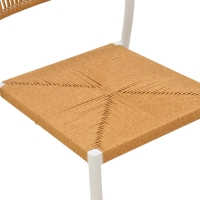 Καρέκλα Cura pakoworld στοιβαζόμενη αλουμίνιο σε λευκή -pe rattan σε φυσική απόχρωση 53x59x78εκ Καρέκλα Cura pakoworld στοιβαζόμενη αλουμίνιο σε λευκή -pe rattan σε φυσική απόχρωση 53x59x78εκ