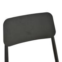 Καρέκλα Giardino pakoworld στοιβαζόμενη αλουμίνιο σε μαύρη -pe rattan σε φυσική απόχρωση 45x56x82εκ