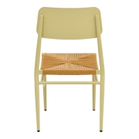 Καρέκλα Giardino pakoworld στοιβαζόμενη αλουμίνιο σε μπεζ -pe rattan σε φυσική απόχρωση 45x56x82εκ