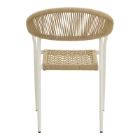 Πολυθρόνα Ammos pakoworld στοιβαζόμενη αλουμίνιο σε λευκή- pe σχοινί σε φυσική απόχρωση 56x61.5x82εκ Πολυθρόνα Ammos pakoworld στοιβαζόμενη αλουμίνιο σε λευκή- pe σχοινί σε φυσική απόχρωση 56x61.5x82εκ