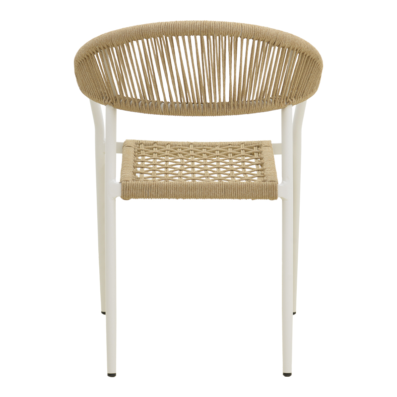 Πολυθρόνα Ammos pakoworld στοιβαζόμενη αλουμίνιο σε λευκή- pe σχοινί σε φυσική απόχρωση 56x61.5x82εκ Πολυθρόνα Ammos pakoworld στοιβαζόμενη αλουμίνιο σε λευκή- pe σχοινί σε φυσική απόχρωση 56x61.5x82εκ