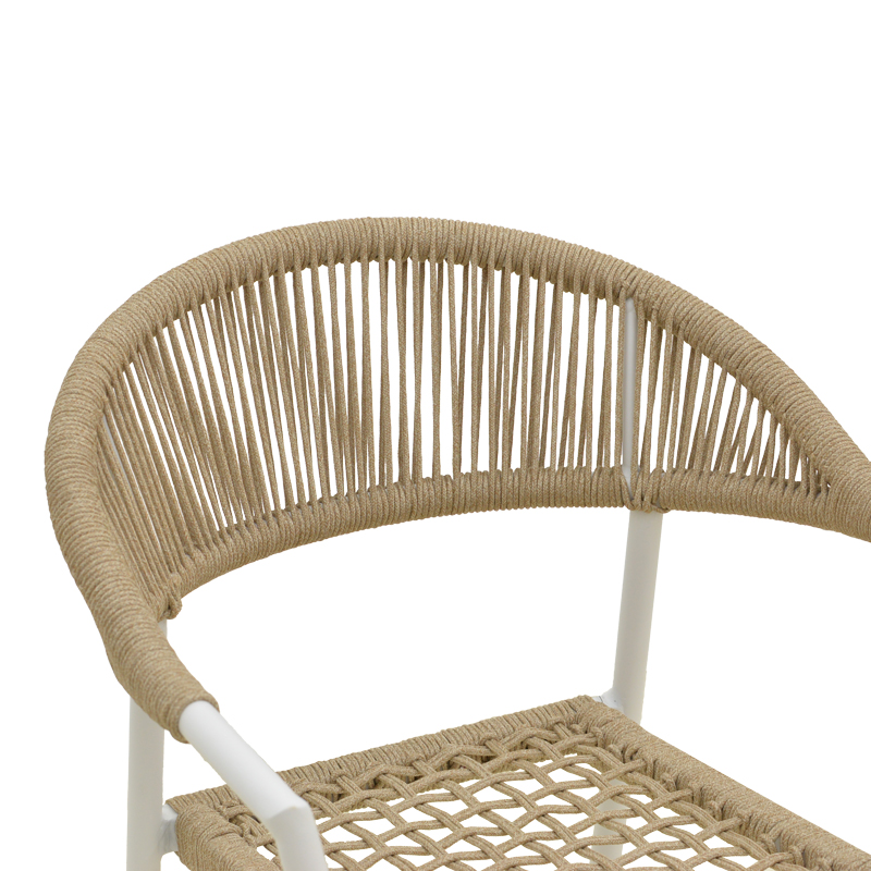 Πολυθρόνα Ammos pakoworld στοιβαζόμενη αλουμίνιο σε λευκή- pe σχοινί σε φυσική απόχρωση 56x61.5x82εκ Πολυθρόνα Ammos pakoworld στοιβαζόμενη αλουμίνιο σε λευκή- pe σχοινί σε φυσική απόχρωση 56x61.5x82εκ