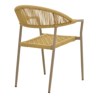 Πολυθρόνα Ammos pakoworld στοιβαζόμενη αλουμίνιο μόκα-pe σχοινί σε φυσική απόχρωση 56x61,5x82εκ Πολυθρόνα Ammos pakoworld στοιβαζόμενη αλουμίνιο μόκα-pe σχοινί σε φυσική απόχρωση 56x61,5x82εκ