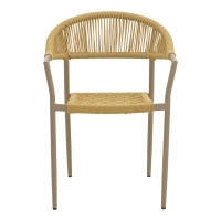 Πολυθρόνα Ammos pakoworld στοιβαζόμενη αλουμίνιο μόκα-pe σχοινί σε φυσική απόχρωση 56x61,5x82εκ Πολυθρόνα Ammos pakoworld στοιβαζόμενη αλουμίνιο μόκα-pe σχοινί σε φυσική απόχρωση 56x61,5x82εκ