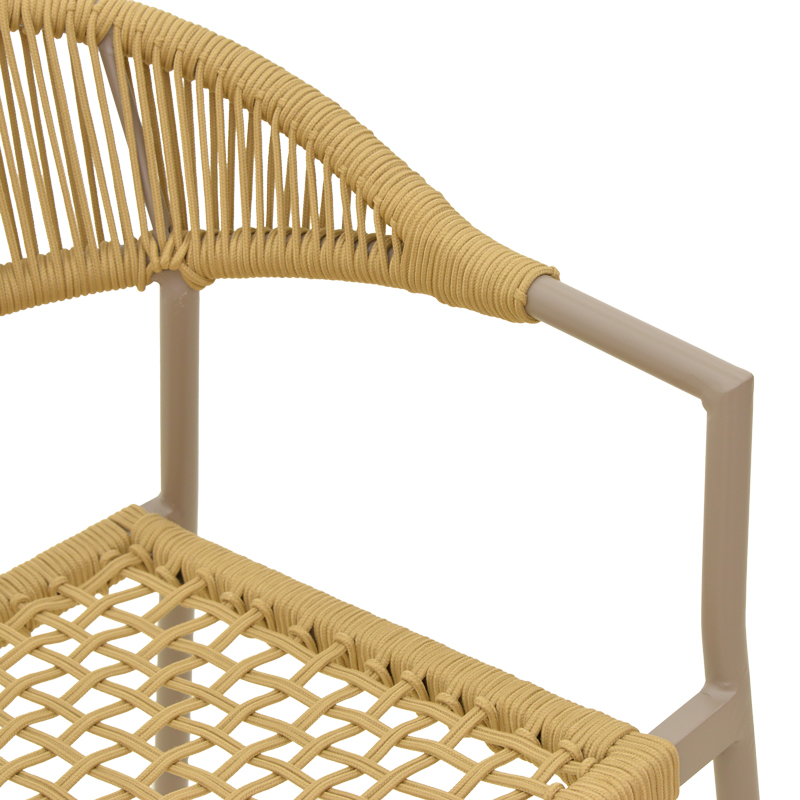 Πολυθρόνα Ammos pakoworld στοιβαζόμενη αλουμίνιο μόκα-pe σχοινί σε φυσική απόχρωση 56x61,5x82εκ Πολυθρόνα Ammos pakoworld στοιβαζόμενη αλουμίνιο μόκα-pe σχοινί σε φυσική απόχρωση 56x61,5x82εκ