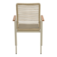 Πολυθρόνα Aegean pakoworld στοιβαζόμενη -teak- αλουμίνιο και μόκα textline με pe σχοινί μπεζ 56,5x58x91εκ Πολυθρόνα Aegean pakoworld στοιβαζόμενη -teak- αλουμίνιο και μόκα textline με pe σχοινί μπεζ 56,5x58x91εκ