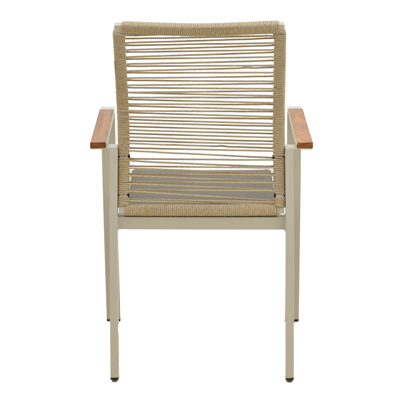 Πολυθρόνα Aegean pakoworld στοιβαζόμενη -teak- αλουμίνιο και μόκα textline με pe σχοινί μπεζ 56,5x58x91εκ Πολυθρόνα Aegean pakoworld στοιβαζόμενη -teak- αλουμίνιο και μόκα textline με pe σχοινί μπεζ 56,5x58x91εκ