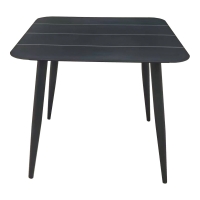 Τραπέζι Vista pakoworld αλουμίνιο σε μαύρη απόχρωση 80x80x72εκ