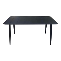 Τραπέζι Vista pakoworld αλουμίνιο σε μαύρη απόχρωση 150x80x72εκ