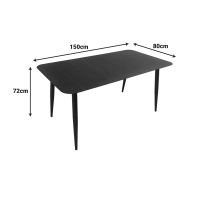 Τραπέζι Vista pakoworld αλουμίνιο σε ανθρακί απόχρωση 150x80x72εκ Τραπέζι Vista pakoworld αλουμίνιο σε ανθρακί απόχρωση 150x80x72εκ