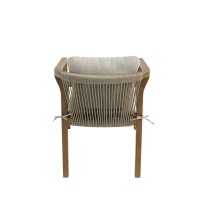 Πολυθρόνα Malibu II pakoworld μασίφ ξύλο ακακίας-ύφασμα σε φυσική-μπεζ απόχρωση 58x63x74εκ