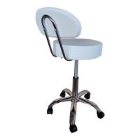 Σκαμπό γραφείου-εργασίας τροχήλατο με πλάτη Tebere pakoworld pu σε λευκή απόχρωση 35x35x65-77εκ Σκαμπό γραφείου-εργασίας τροχήλατο με πλάτη Tebere pakoworld pu σε λευκή απόχρωση 35x35x65-77εκ