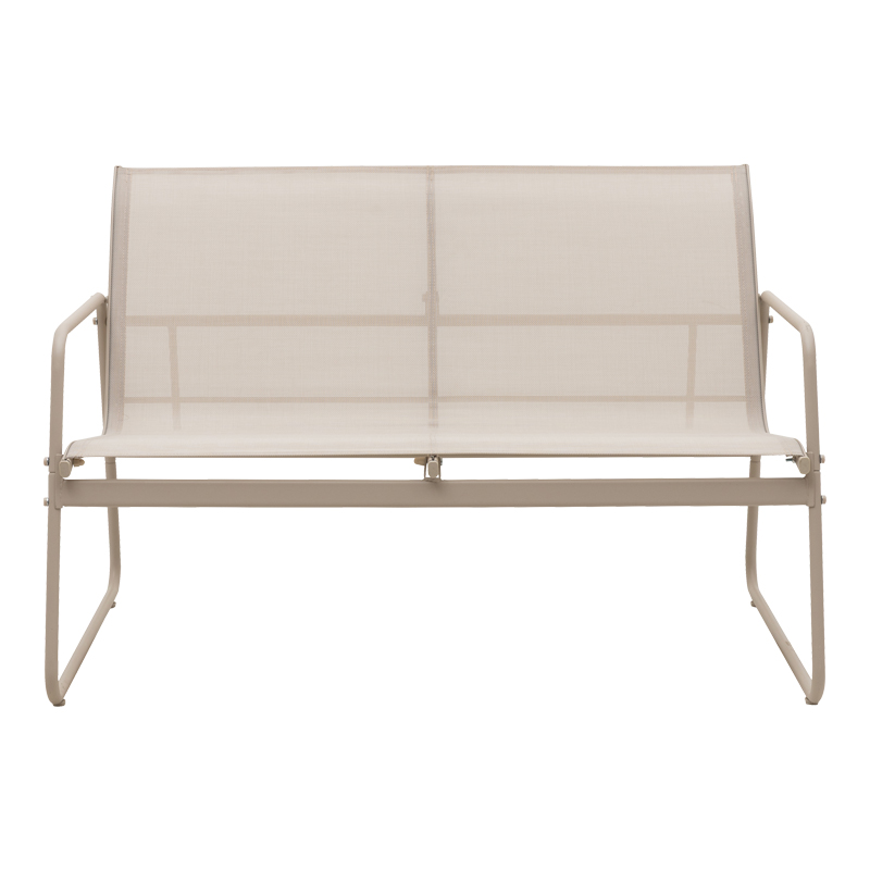 Σαλόνι εξωτερικού χώρου Veranda textilene-μέταλλο σε λευκή απόχρωση