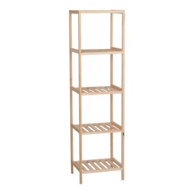 Ραφιέρα δαπέδου Zendia pakoworld ξύλο ελάτου σε φυσική απόχρωση 35x30x130εκ