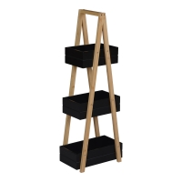 Ραφιέρα δαπέδου Tercy pakoworld μπαμπού σε μαύρη-φυσική απόχρωση 30x18x80εκ Ραφιέρα δαπέδου Tercy pakoworld μπαμπού σε μαύρη-φυσική απόχρωση 30x18x80εκ