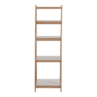 Ραφιέρα δαπέδου Benwen pakoworld πτυσσόμενη rubberwood-mdf σε λευκή-φυσική απόχρωση 42x34.5x140εκ Ραφιέρα δαπέδου Benwen pakoworld πτυσσόμενη rubberwood-mdf σε λευκή-φυσική απόχρωση 42x34.5x140εκ