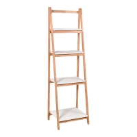 Ραφιέρα δαπέδου Benwen pakoworld πτυσσόμενη rubberwood-mdf σε λευκή-φυσική απόχρωση 42x34.5x140εκ Ραφιέρα δαπέδου Benwen pakoworld πτυσσόμενη rubberwood-mdf σε λευκή-φυσική απόχρωση 42x34.5x140εκ