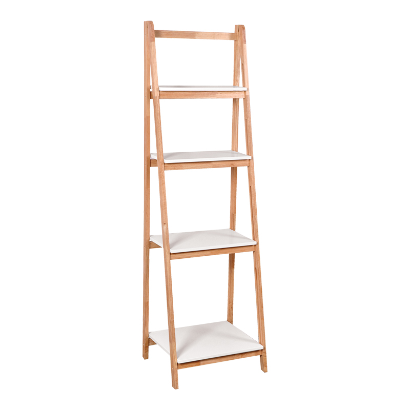 Ραφιέρα δαπέδου Benwen pakoworld πτυσσόμενη rubberwood-mdf σε λευκή-φυσική απόχρωση 42x34.5x140εκ Ραφιέρα δαπέδου Benwen pakoworld πτυσσόμενη rubberwood-mdf σε λευκή-φυσική απόχρωση 42x34.5x140εκ