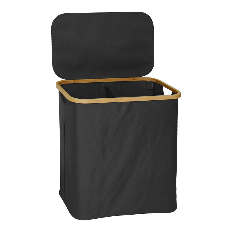 Καλάθι απλύτων Lodge pakoworld μπαμπού-ύφασμα σε γκρι απόχρωση 54x33x60εκ Καλάθι απλύτων Lodge pakoworld μπαμπού-ύφασμα σε γκρι απόχρωση 54x33x60εκ