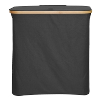 Καλάθι απλύτων Lodge pakoworld μπαμπού-ύφασμα σε γκρι απόχρωση 54x33x60εκ Καλάθι απλύτων Lodge pakoworld μπαμπού-ύφασμα σε γκρι απόχρωση 54x33x60εκ