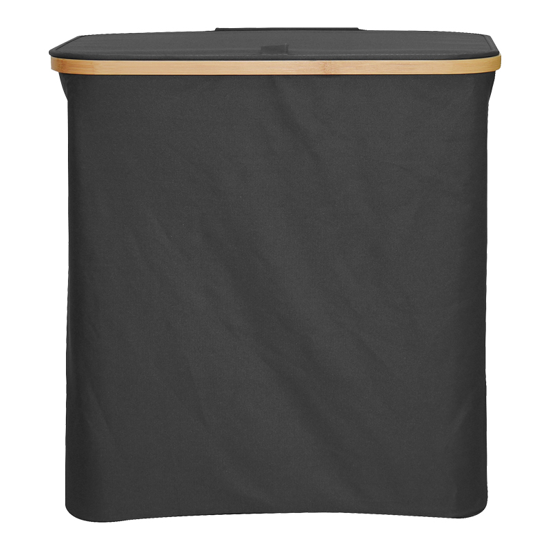 Καλάθι απλύτων Lodge pakoworld μπαμπού-ύφασμα σε γκρι απόχρωση 54x33x60εκ Καλάθι απλύτων Lodge pakoworld μπαμπού-ύφασμα σε γκρι απόχρωση 54x33x60εκ