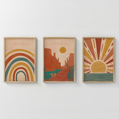 Πίνακας Jecko pakoworld τρίπτυχος με ψηφιακή εκτύπωση και πλαίσιο 33x1.5x48εκ