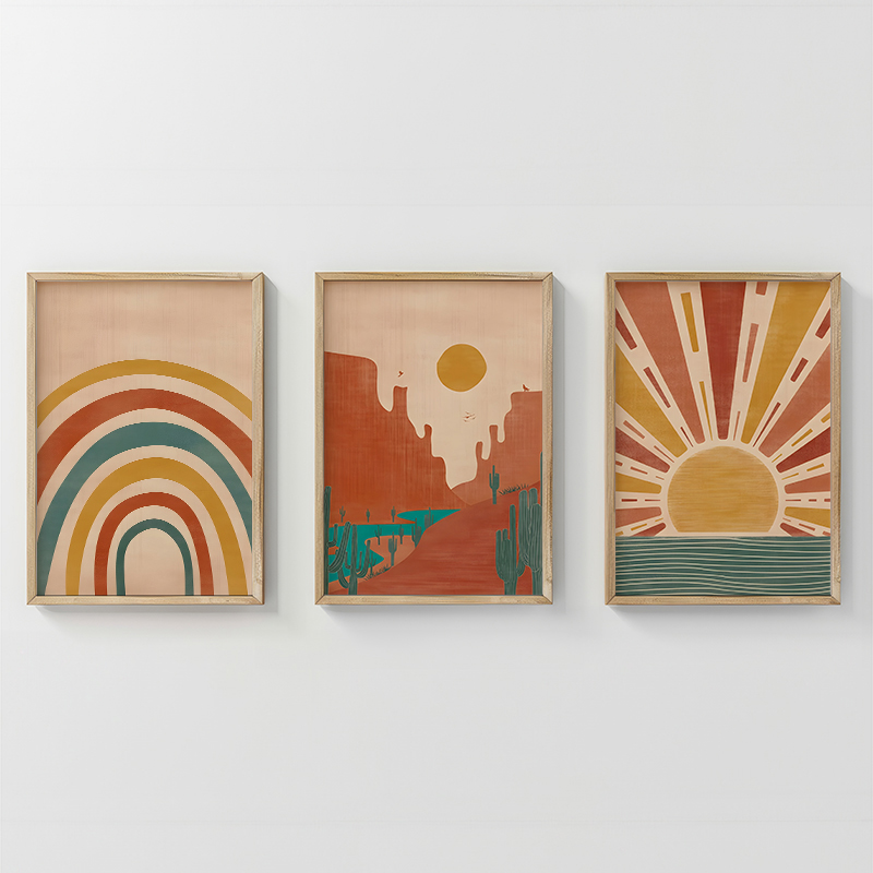 Πίνακας Jecko pakoworld τρίπτυχος με ψηφιακή εκτύπωση και πλαίσιο 33x1.5x48εκ Πίνακας Jecko pakoworld τρίπτυχος με ψηφιακή εκτύπωση και πλαίσιο 33x1.5x48εκ