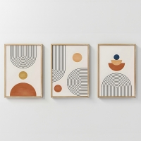 Πίνακας Lenda pakoworld τρίπτυχος με ψηφιακή εκτύπωση και πλαίσιο 33x1.5x48εκ Πίνακας Lenda pakoworld τρίπτυχος με ψηφιακή εκτύπωση και πλαίσιο 33x1.5x48εκ