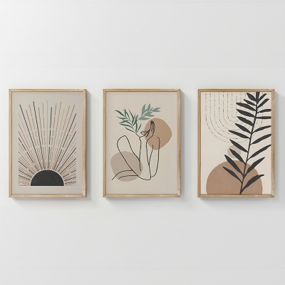 Πίνακας Gonma pakoworld τρίπτυχος με ψηφιακή εκτύπωση και πλαίσιο 33x1.5x48εκ