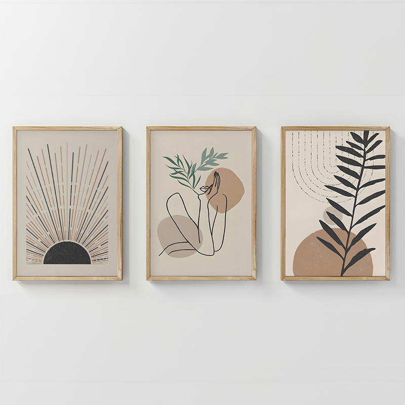 Πίνακας Gonma pakoworld τρίπτυχος με ψηφιακή εκτύπωση και πλαίσιο 33x1.5x48εκ Πίνακας Gonma pakoworld τρίπτυχος με ψηφιακή εκτύπωση και πλαίσιο 33x1.5x48εκ