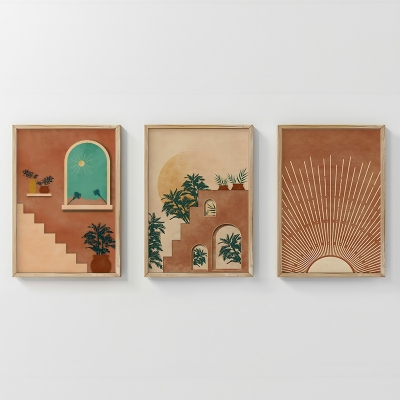 Πίνακας Affera pakoworld τρίπτυχος με ψηφιακή εκτύπωση και πλαίσιο 33x1.5x48εκ