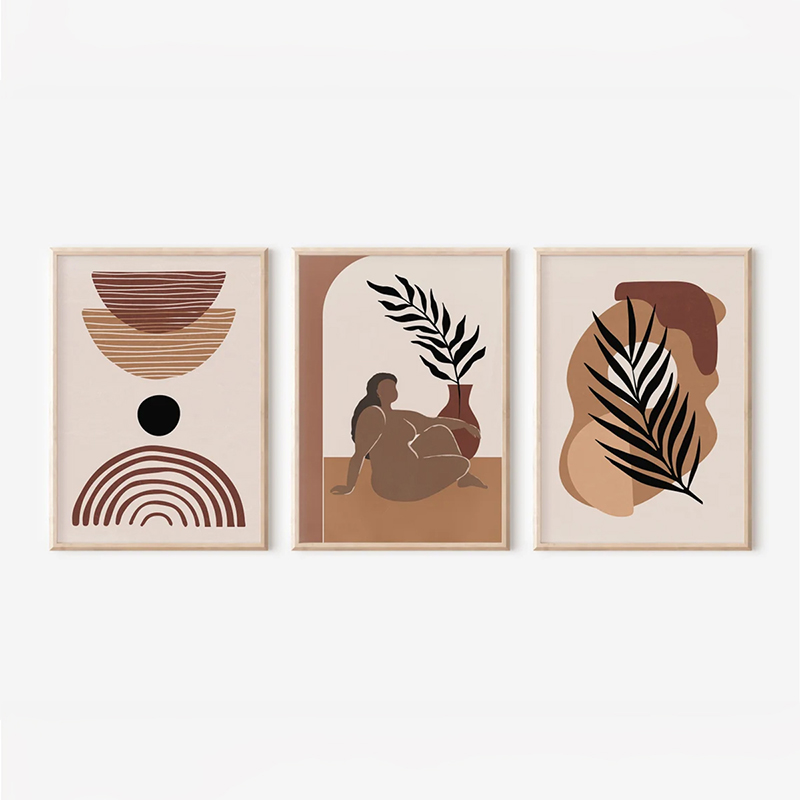 Πίνακας Fanzia pakoworld τρίπτυχος με ψηφιακή εκτύπωση και πλαίσιο 33x1.5x48εκ Πίνακας Fanzia pakoworld τρίπτυχος με ψηφιακή εκτύπωση και πλαίσιο 33x1.5x48εκ